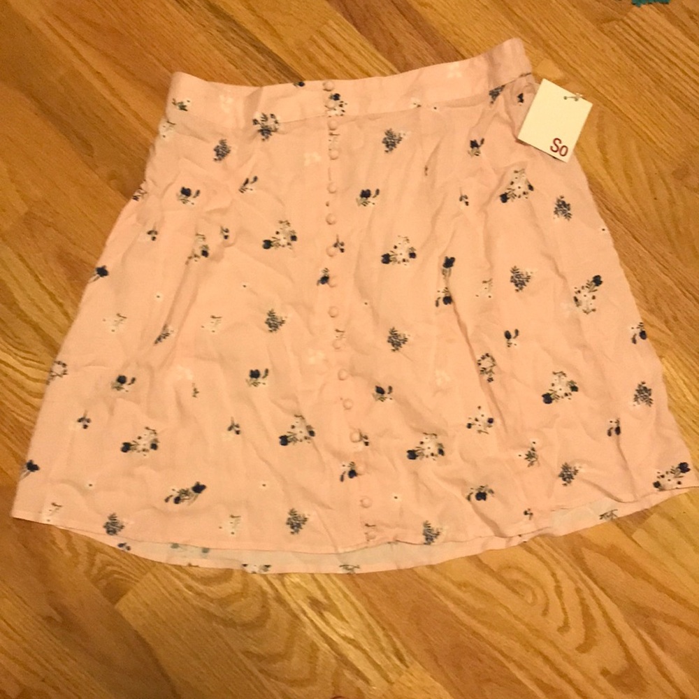 Pink Floral Skirt